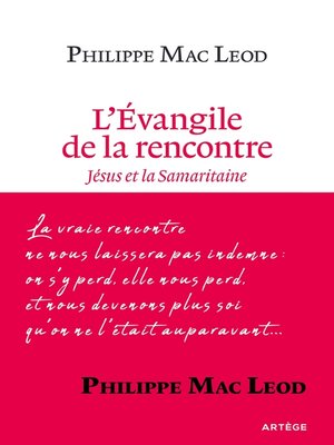 cover image of L'Évangile de la rencontre
